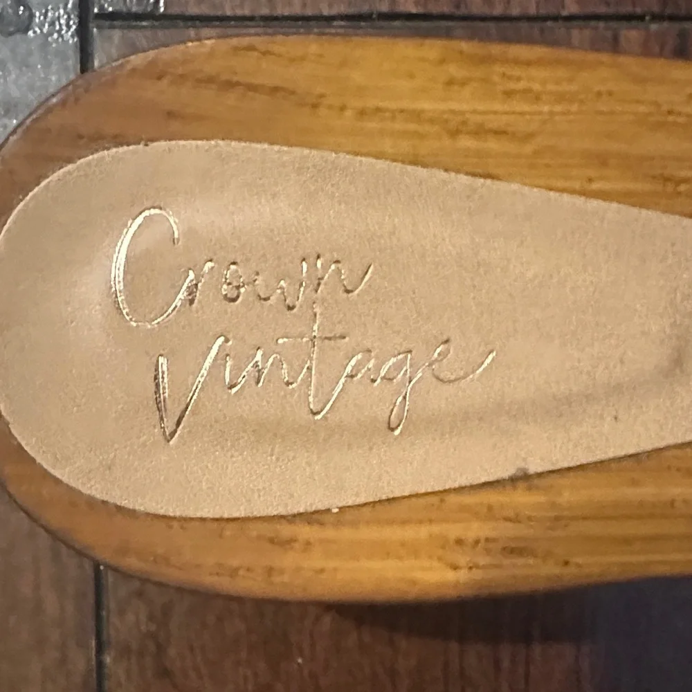 Crown Vintage muted Mustard Suede Slide Clogs-Made in Italy-NWOT - Picture 4 of 15